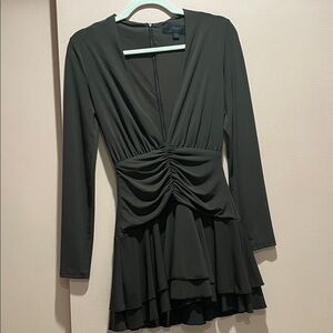 Zara brown Ruched Mini Dress